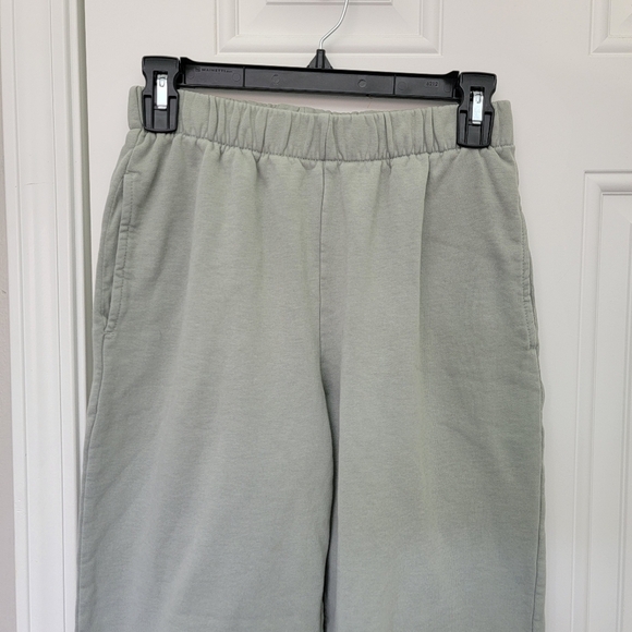 John Galt Sage Light Green Sweatpants Gathered Ankle Comfy Casual OS Small - Picture 2 of 8